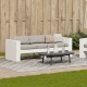 Sonata H Градински диван 3-местен бял 189x60x62 см бор масив