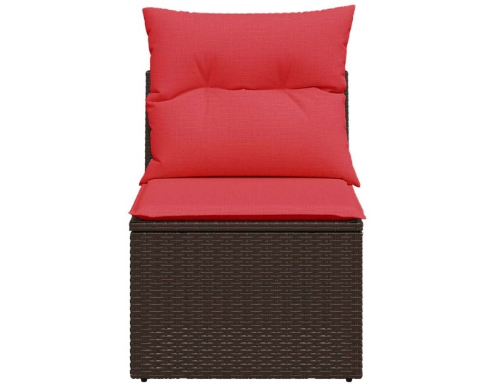 Sonata | Canapea de grădină | cu pernă Maro 55 x 62 x 69 cm Rattan poli