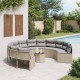 Sonata H Градински диван с маса и възглавници, ъглов, бежов полиратан