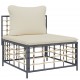 Sonata H Градински комплект с възглавници 4 части антрацит полиратан