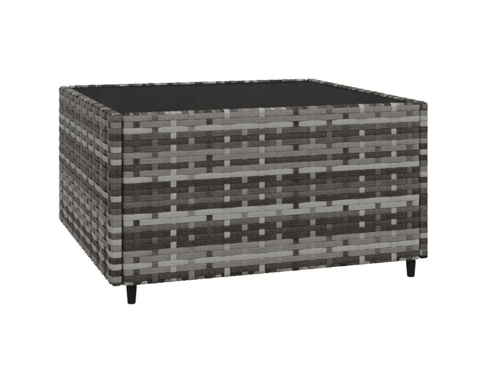 Sonata Set mobilier de grădină cu perne, 3 piese, gri, poliratan