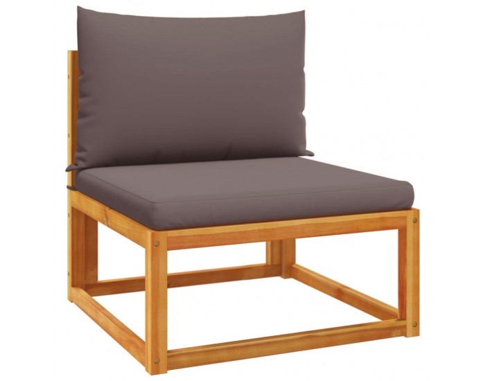 Sonata H Градински комплект от 6 дивана с възглавници, дърво, акация и въже