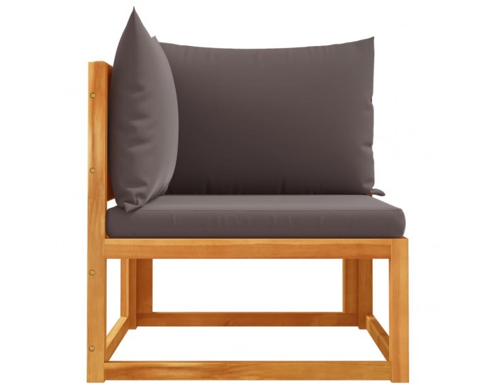 Sonata H Ъглов градински диван с възглавници, дърво, акация и въже