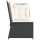 Sonata Canapea de colț cu pernă de grădină, negru, poliratan