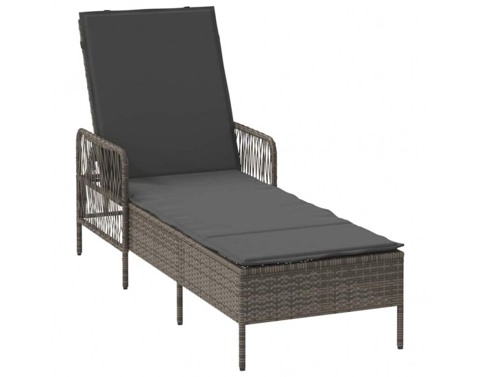 Sonata H Шезлонг с възглавница 2 pcs Сив 35 x 35 x 32см полиратан