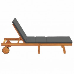Sonata H Шезлонг Кафяво 63 x 199 x 85см Масивна акациева дървесина - Șezlonguri