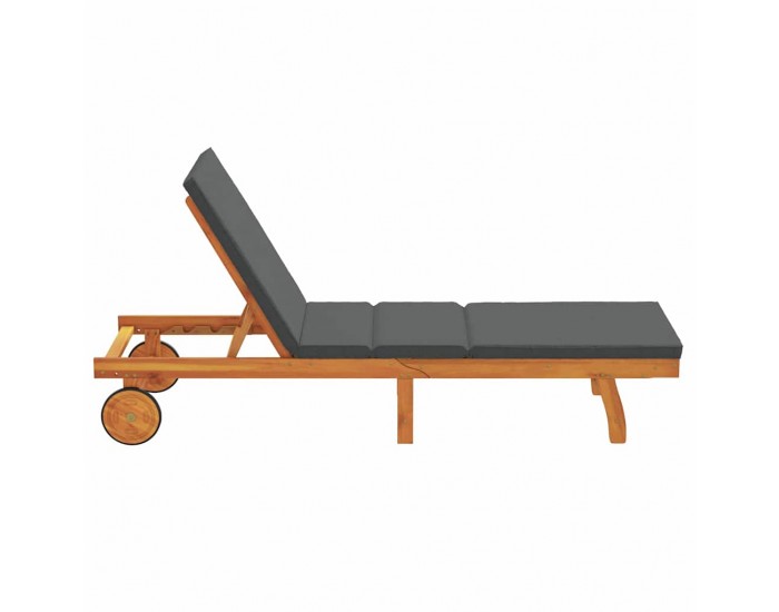 Sonata H Шезлонг Кафяво 63 x 199 x 85см Масивна акациева дървесина