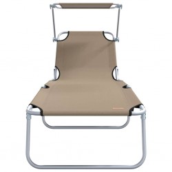 Sonata H Шезлонг 2-човек 2 pcs Таупе 58 x 188 x 77см текстил - Șezlonguri
