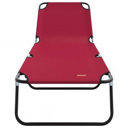 Sonata H Сгъваем шезлонг 2-човек 2 pcs Червено 56 x 189 x 87см текстил - Șezlonguri