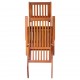 Sonata H Градински шезлонг подложка за крака и възглавница акация масив