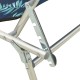 Sonata Șezlong pliabil cu copertină, imprimeu frunze, aluminiu