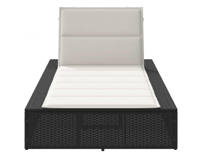 Sonata H Шезлонг с плаваща възглавница Black Poly Rattan