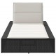 Sonata H Шезлонг с плаваща възглавница Black Poly Rattan