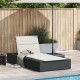 Sonata H Шезлонг с плаваща възглавница Black Poly Rattan