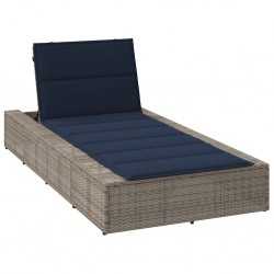Sonata H Шезлонг с плаваща възглавница Grey Poly Rattan - Șezlonguri