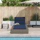 Sonata H Шезлонг с плаваща възглавница Grey Poly Rattan
