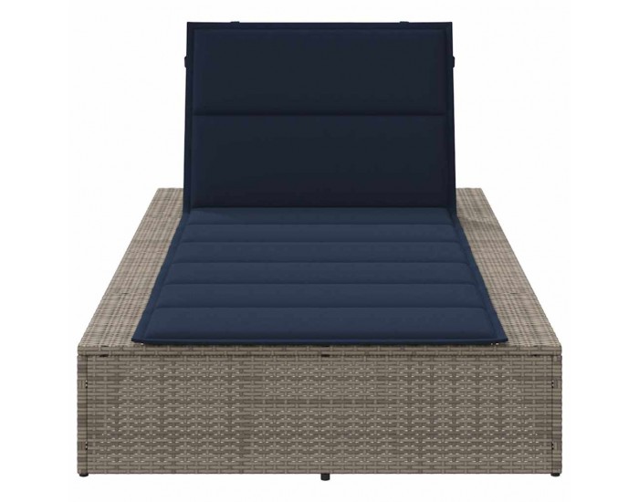 Sonata H Шезлонг с плаваща възглавница Grey Poly Rattan