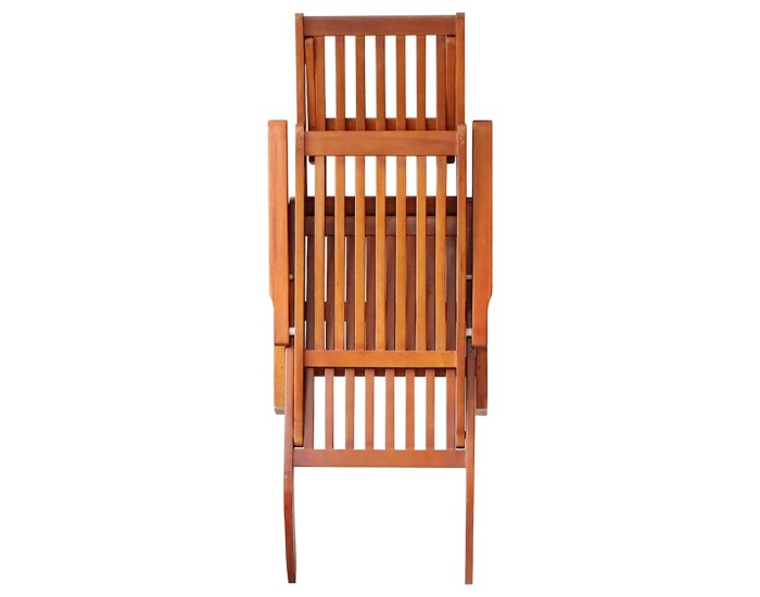 Sonata Șezlong exterior, suport picioare și pernă, lemn masiv acacia