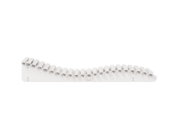 Sonata Șezlong, alb, 205x70x31,5 cm, lemn masiv de pin