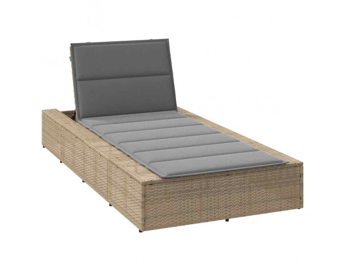 Sonata H Шезлонг с плаваща възглавница Beige Poly Rattan