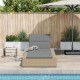 Sonata H Шезлонг с плаваща възглавница Beige Poly Rattan