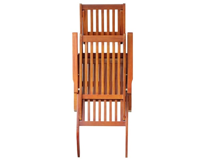 Sonata Șezlong exterior, suport picioare și pernă, lemn masiv acacia