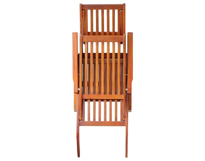 Sonata Șezlong exterior, suport picioare și pernă, lemn masiv acacia