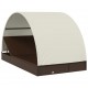 Sonata H 2-местен шезлонг с объл покрив кафяв 211x112x140 см полиратан
