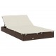 Sonata H 2-местен шезлонг с объл покрив кафяв 211x112x140 см полиратан