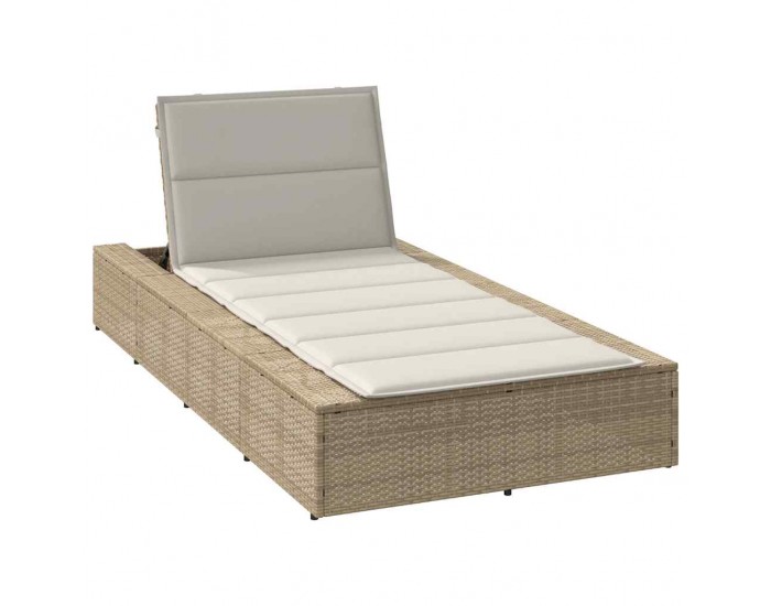 Sonata H Шезлонг с плаваща възглавница Beige Poly Rattan