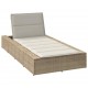 Sonata H Шезлонг с плаваща възглавница Beige Poly Rattan