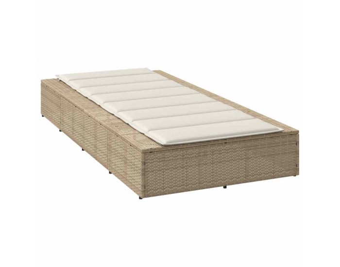 Sonata H Шезлонг с плаваща възглавница Beige Poly Rattan