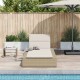 Sonata H Шезлонг с плаваща възглавница Beige Poly Rattan