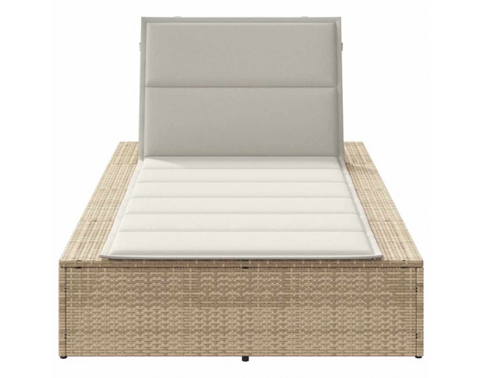 Sonata H Шезлонг с плаваща възглавница Beige Poly Rattan