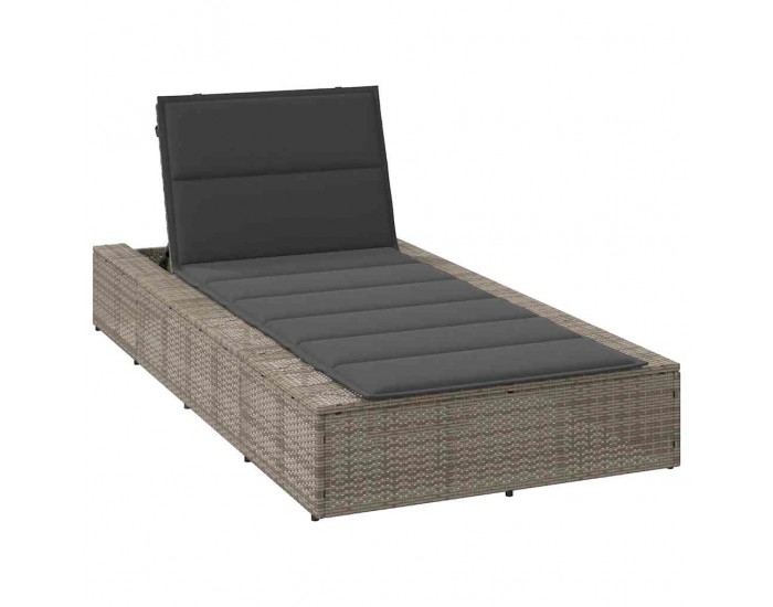 Sonata H Шезлонг с плаваща възглавница Grey Poly Rattan