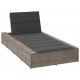 Sonata H Шезлонг с плаваща възглавница Grey Poly Rattan