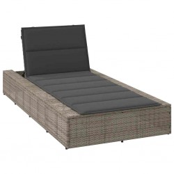 Sonata H Шезлонг с плаваща възглавница Grey Poly Rattan - Șezlonguri