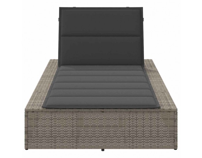 Sonata H Шезлонг с плаваща възглавница Grey Poly Rattan