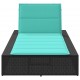 Sonata H Шезлонг с плаваща възглавница Black Poly Rattan