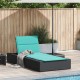 Sonata H Шезлонг с плаваща възглавница Black Poly Rattan