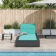 Sonata H Шезлонг с плаваща възглавница Black Poly Rattan