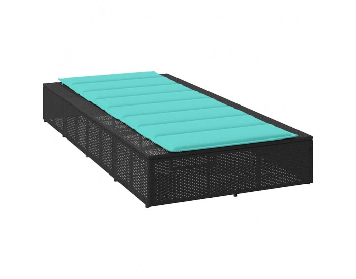 Sonata H Шезлонг с плаваща възглавница Black Poly Rattan