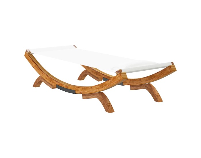 Sonata Pat de exterior, crem, 100x188,5x44 cm, lemn masiv curbat