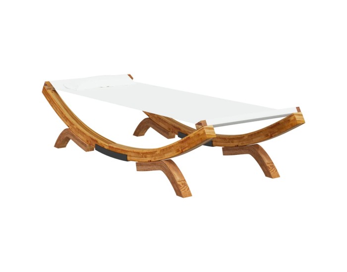 Sonata Pat de exterior, crem, 100x188,5x44 cm, lemn masiv curbat