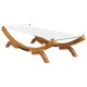 Sonata Pat de exterior, crem, 100x188,5x44 cm, lemn masiv curbat