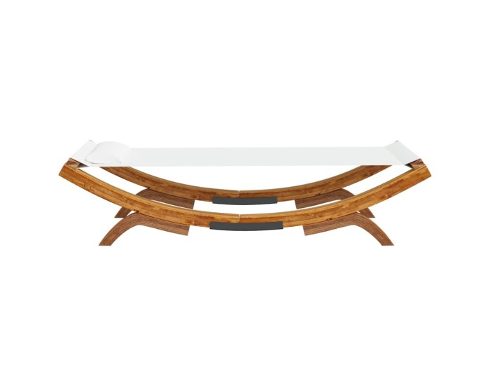 Sonata Pat de exterior, crem, 100x188,5x44 cm, lemn masiv curbat