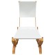 Sonata Pat de exterior cu baldachin, crem, 100x200x126 cm, lemn masiv