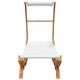 Sonata Pat de exterior cu baldachin, crem, 100x190x134 cm, lemn masiv