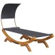 Sonata Pat de exterior cu baldachin antracit 100x200x126 cm lemn masiv