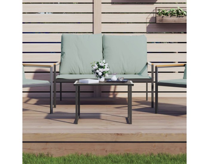 Sonata H Градинска маса антрацит 55x40x37 cм стомана